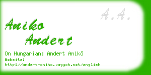 aniko andert business card